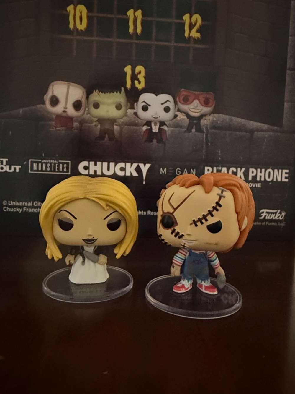 2025 Funko Spooky 13 Day Countdown Calendar Pocket Pop Mini Tiffany and Chucky